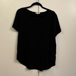 Pleione Black Short Sleeve Top